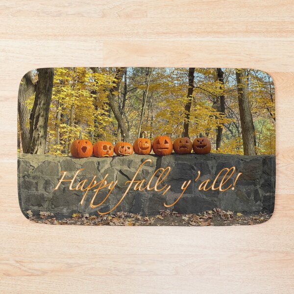 Item preview, Happy Fall, Y’all! – Pumpkins in the Autumn Woods designed and sold by aadventures.
