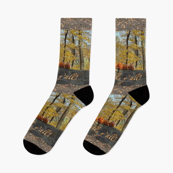 Item preview, Happy Fall, Y’all! – Pumpkins in the Autumn Woods designed and sold by aadventures.