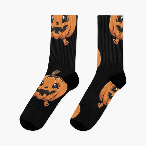 Item preview, Happy Cute Jack-O-Lantern Cartoon Walking Pumpkin designed and sold by HoopeStylee.