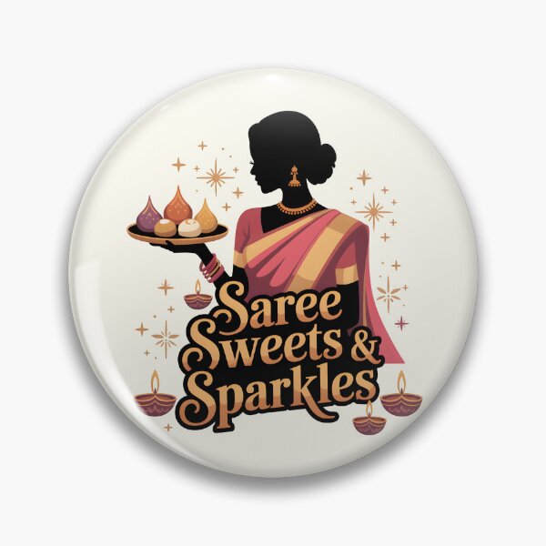 Item preview, Saree, Sweets & Sparkles – Elegant Diwali Celebration Design designed and sold by Jollys-ArtShop.
