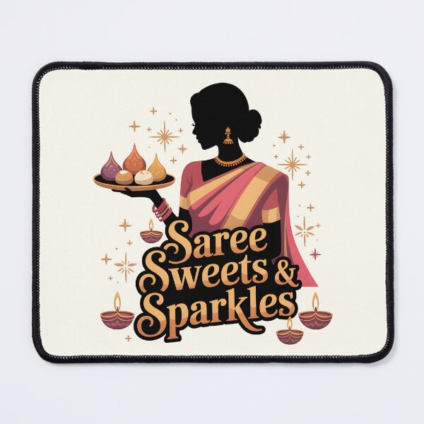 Item preview, Saree, Sweets & Sparkles – Elegant Diwali Celebration Design designed and sold by Jollys-ArtShop.