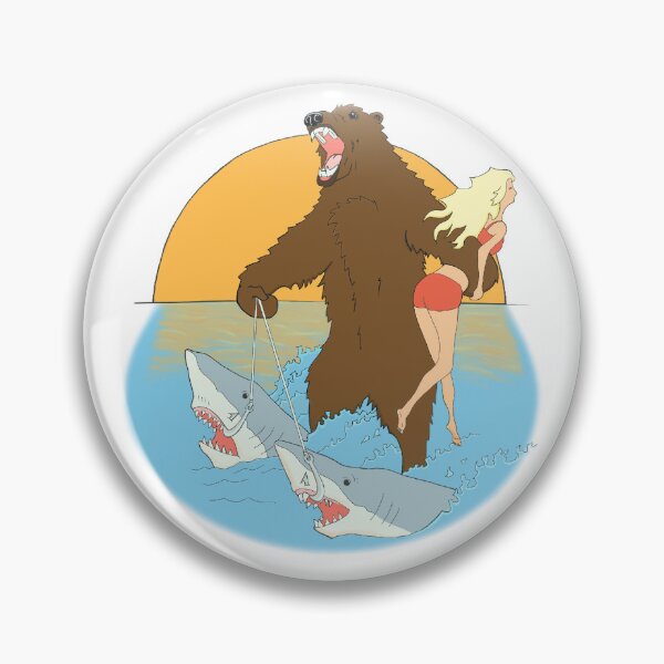 Item preview, Bear riding two sharks designed and sold by Llewynn1225.