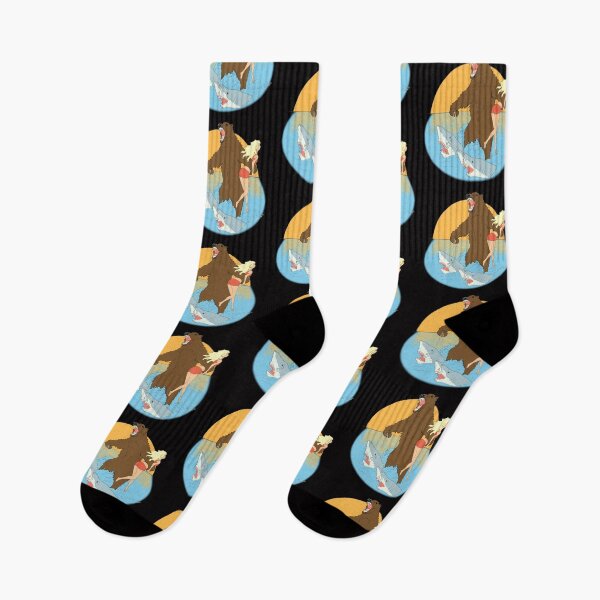 Item preview, Bear riding two sharks designed and sold by Llewynn1225.