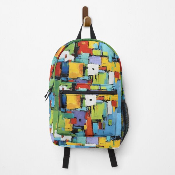Item preview, Abstract Dynamic Composition of Overlapping Squares and Rectangles in Bold Primary Colors designed and sold by OlfactoART Studio.