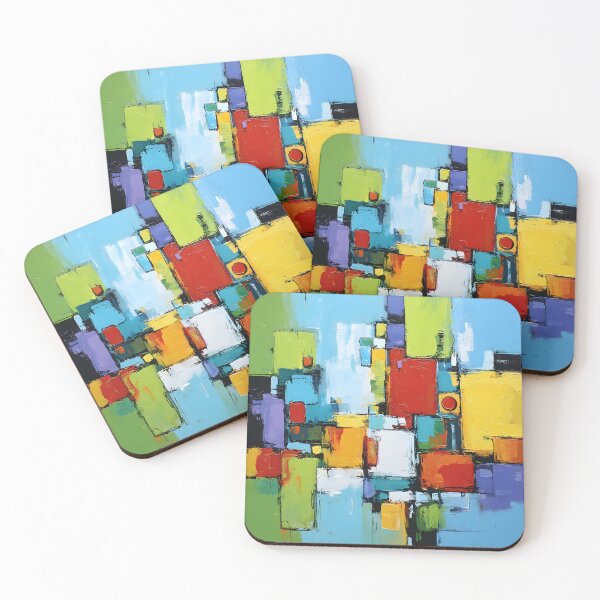 Item preview, Celebrate Modern Art with a Vibrant Composition of Overlapping Squares and Rectangles designed and sold by OlfactoART Studio.
