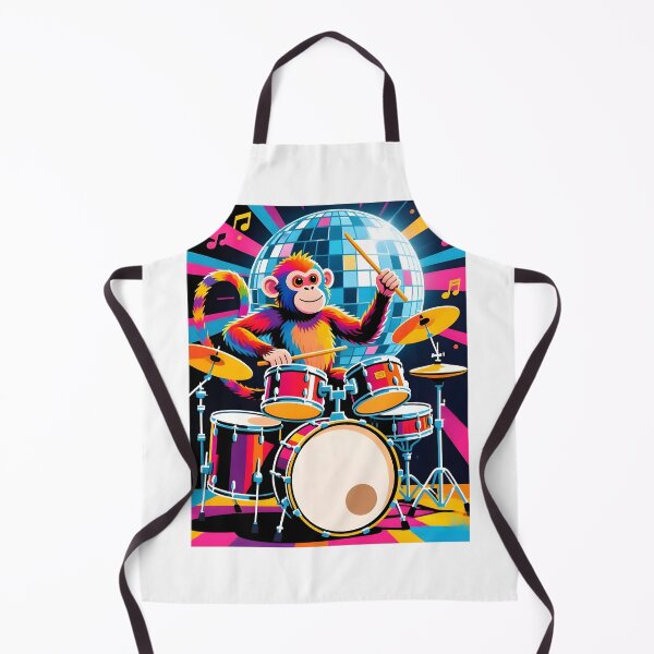 Item preview, Funky Disco Monkey Drummer designed and sold by Melody-Merch.