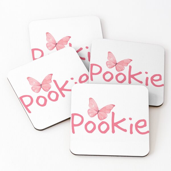 Item preview, Pookie Pink Butterfly Cute Kawaii Hand-Drawn Word Sticker designed and sold by TheRosyCanvas.