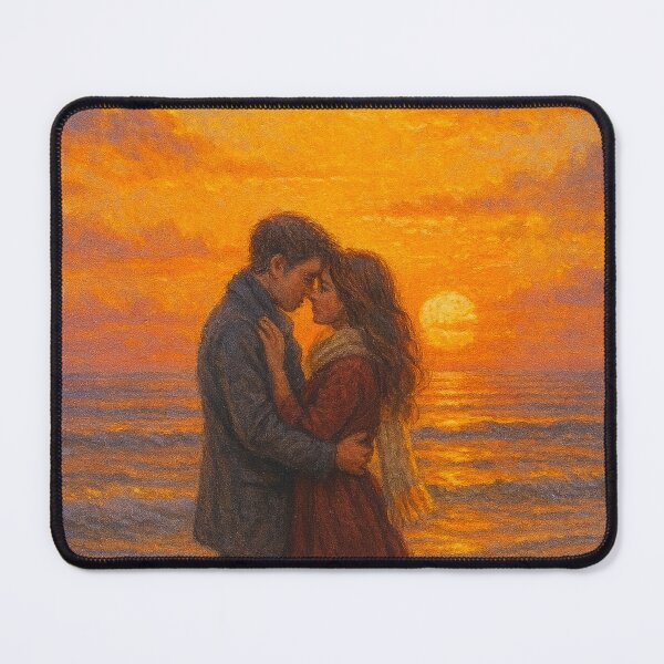 Item preview, Amor ao pôr do sol – casal na praia designed and sold by Leonornature.