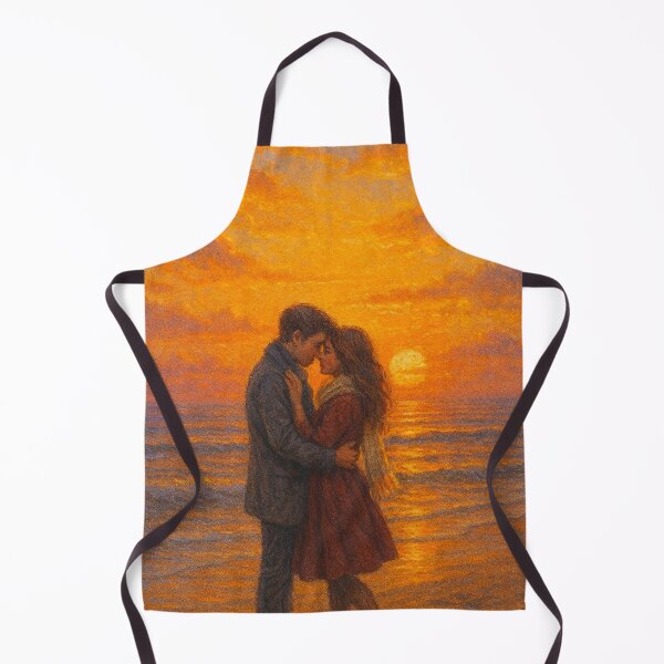 Item preview, Amor ao pôr do sol – casal na praia designed and sold by Leonornature.