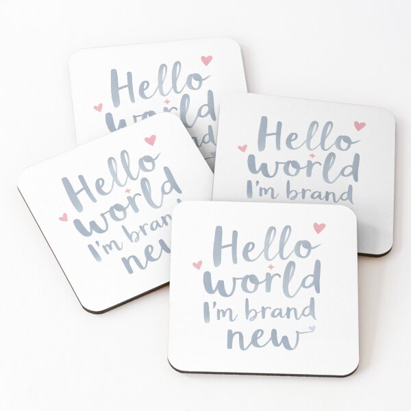 Item preview, Hello World, I’m Brand New, Cute Baby Announcement & Welcome Sticker designed and sold by Moodune.