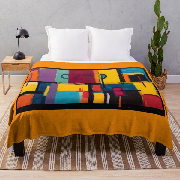 Item preview, Add a Pop of Color with Bold Geometric Shapes and Striking Lines in Vibrant Yellow Red and Blue designed and sold by OlfactoART Studio.