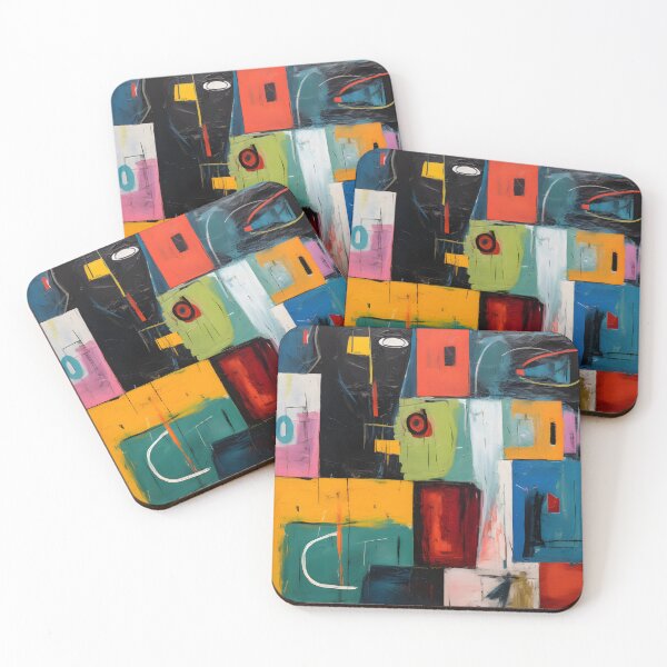 Item preview, Infuse Your Space with a Colorful Abstract Composition of Geometric Shapes in Bold Vivid Colors designed and sold by OlfactoART Studio.