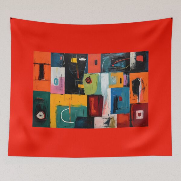 Item preview, Infuse Your Space with a Colorful Abstract Composition of Geometric Shapes in Bold Vivid Colors designed and sold by OlfactoART Studio.
