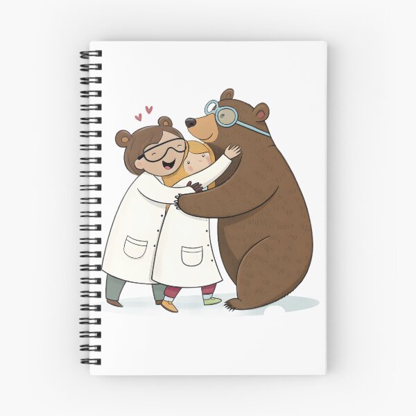 Item preview, Science Bear Hug – Cute Lab Friends Illustration designed and sold by DariaOltes.
