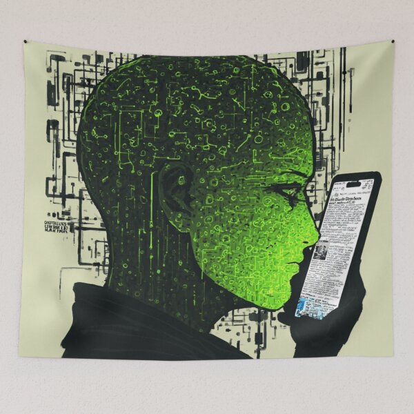 Item preview, Digital Absorption: The Green Screen Mind - Profile of Cyber-Surveillance Art designed and sold by Eden Underground Radio (Official Merch).