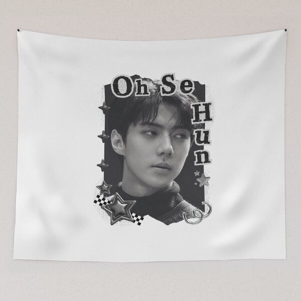 Item preview, Oh Se-hun (오세훈 / Sehun) Korean Actor Kdrama Group Black and White Collage Digital Art Portrait designed and sold by AJUNICE STUDIO.