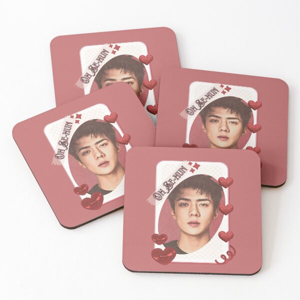Item preview, Oh Se-hun (오세훈 / Sehun)  Korean Actor Kdrama Group Card Red Aesthetic Collage Design designed and sold by AJUNICE STUDIO.