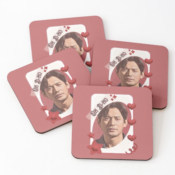 Item preview, Oh Ji-ho (오지호)  Korean Actor Kdrama Group Card Red Aesthetic Collage Design designed and sold by AJUNICE STUDIO.