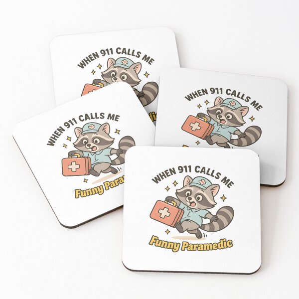 Item preview, When 911 Calls Me – Funny Paramedic Raccoon EMS Humor Shirt designed and sold by ClinicalHubs.