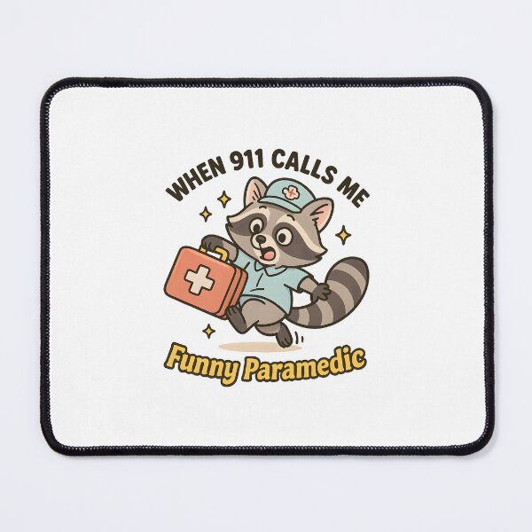 Item preview, When 911 Calls Me – Funny Paramedic Raccoon EMS Humor Shirt designed and sold by ClinicalHubs.