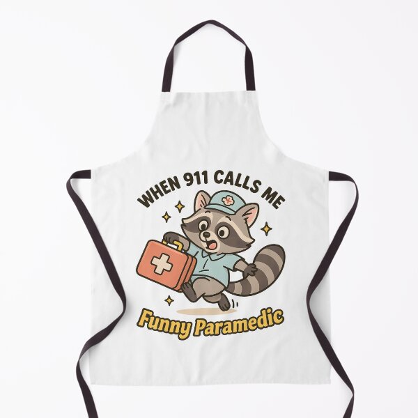 Item preview, When 911 Calls Me – Funny Paramedic Raccoon EMS Humor Shirt designed and sold by ClinicalHubs.
