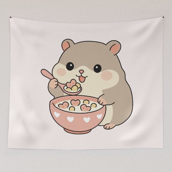 Item preview, Hamster eating cereal designed and sold by CheylaDesigns.