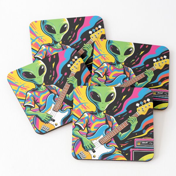Item preview, Psychedelic Alien Bassist designed and sold by Melody-Merch.