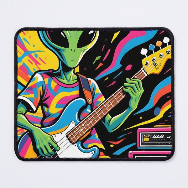 Item preview, Psychedelic Alien Bassist designed and sold by Melody-Merch.