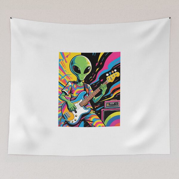 Item preview, Psychedelic Alien Bassist designed and sold by Melody-Merch.