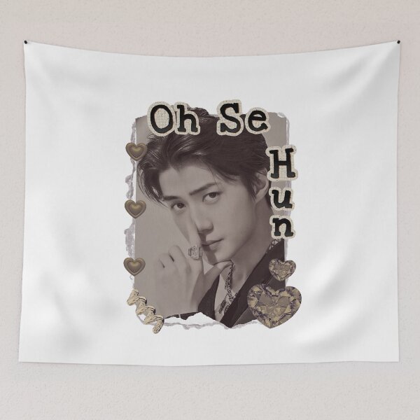 Item preview, Oh Se-hun (오세훈 / Sehun)  Kdrama Actor Korean Group Scrapbook Collage Cozy Y2K Vintage Design designed and sold by HELL0WBELLO.