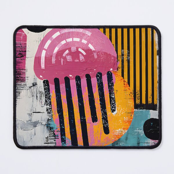 Item preview, Experience the Flow of Color- Abstract Jellyfish in Dynamic Geometric Shapes and Vivid Patterns designed and sold by OlfactoART Studio.