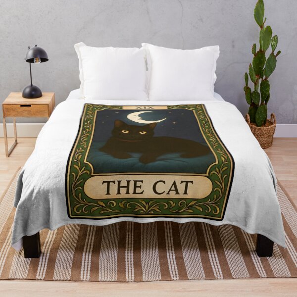 Item preview, The Cat Tarot Card | Witchy Animal Art designed and sold by Pets & Memes & Stuff.