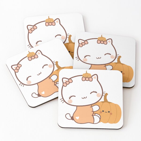 Item preview, Cute Kiki Kitten with a Pumpkin for Halloween Holiday designed and sold by prettytoon.