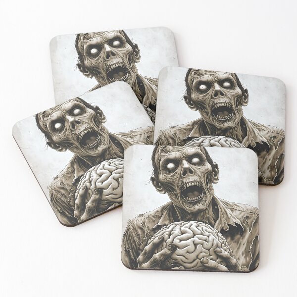 Item preview, Zombie With Brain - No Brain No Pain designed and sold by NightTimeJ.
