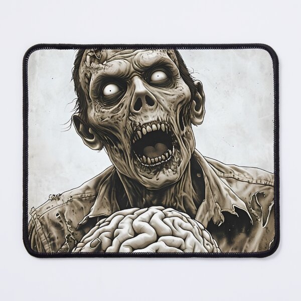 Item preview, Zombie With Brain - No Brain No Pain designed and sold by NightTimeJ.