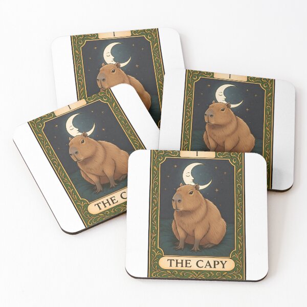 Item preview, The Capy Tarot Card | Celestial Capybara Illustration designed and sold by Pets & Memes & Stuff.