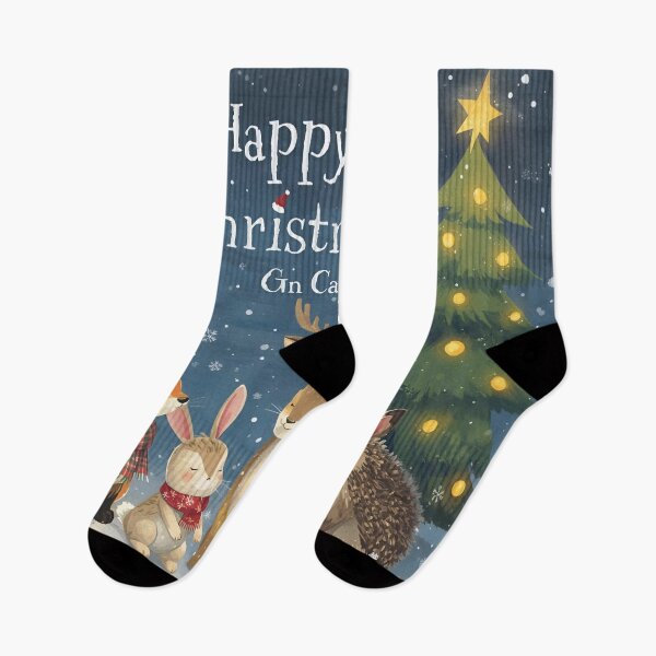 Item preview, Woodland Animals Singing Christmas Carols Under the Snow designed and sold by WildlifeWhimsy.