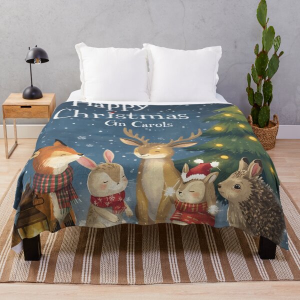 Item preview, Woodland Animals Singing Christmas Carols Under the Snow designed and sold by WildlifeWhimsy.