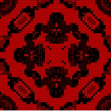 Artwork thumbnail, Cybercore Red Abstract Pattern by Dancing Squares Art