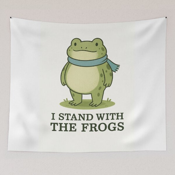 Item preview, I Stand With The Frogs – Whimsical Cute Frog Activism T-Shirt designed and sold by DailyDrivesct.