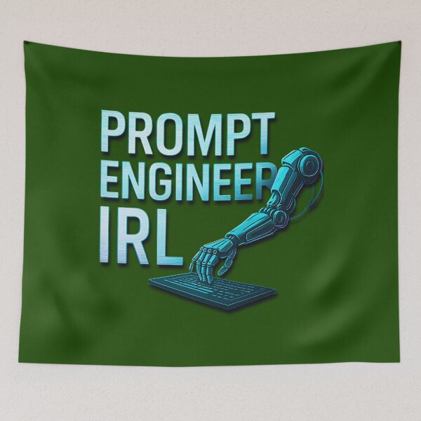 Item preview, Futuristic AI Prompt Engineer Graphic T-Shirt designed and sold by Looloo Grafix.