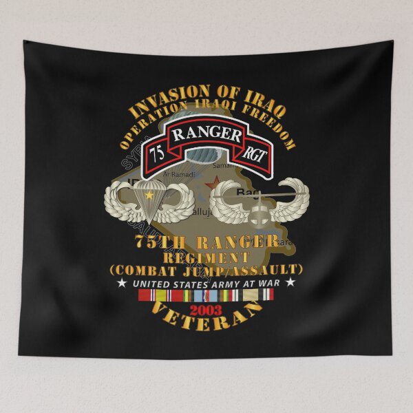Item preview, Army - 75th Ranger Regiment  - Combat Jump - Assault - OIF - Invasion - 2003 w IRAQ SVC X 300 designed and sold by Military Insignia Products.