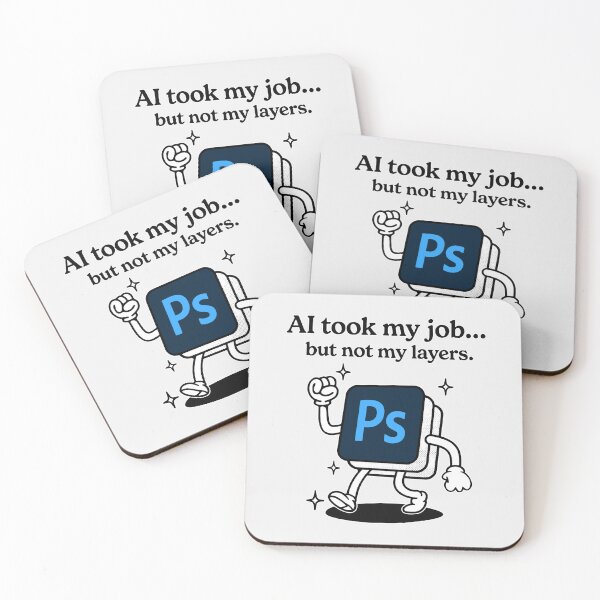 Item preview, AI Took My Job But Not My Layers Funny Photoshop Designer Meme designed and sold by iconking.