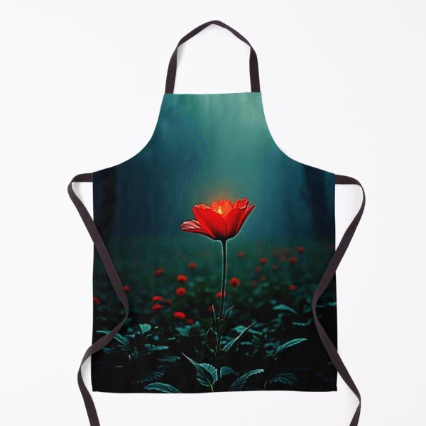 Aperçu de l'œuvre Art d'une seule fleur rougeoyante créée et vendue par Health And Fitness Posts e-Store.