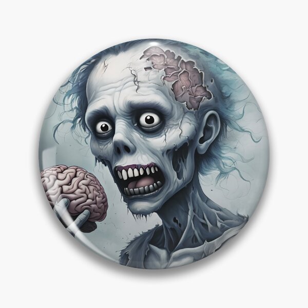 Item preview, Zombie With Brain - Brain-eating Zombie designed and sold by NightTimeJ.