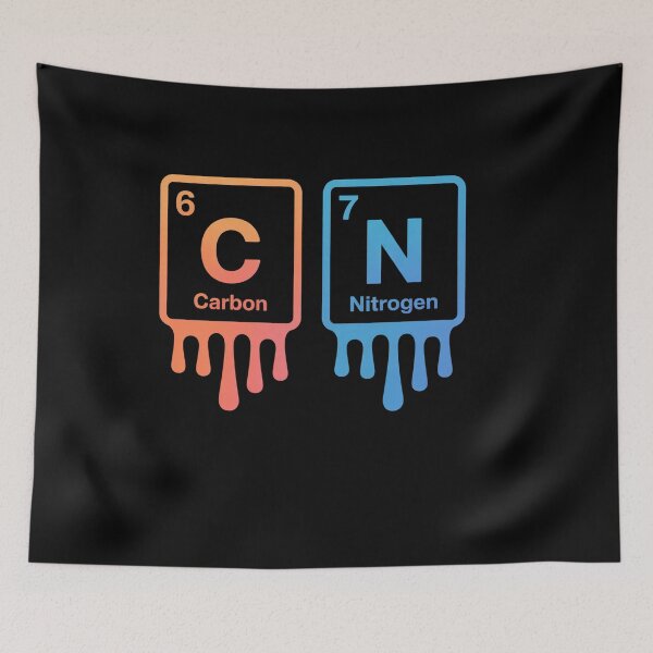 Item preview, Carbon Nitrogen 6 7 Chemistry designed and sold by FreshVibe Prints.