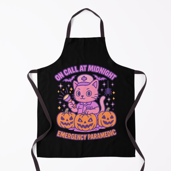 Item preview, On Call at Midnight – Cute Halloween Emergency Paramedic Cat designed and sold by ClinicalHubs.