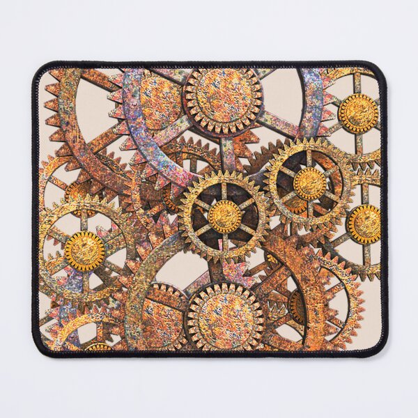 Item preview, Intricate Rusty Steampunk Gears Mechanism - Vintage Industrial Clockwork Art designed and sold by Gothic Fantasy.