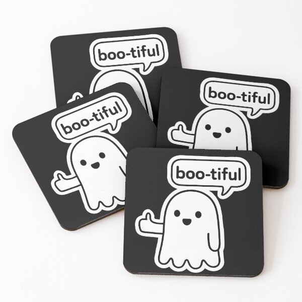 Item preview, Ghost of Approval 'Boo-tiful' cute positive ghost sticker designed and sold by Moodune.