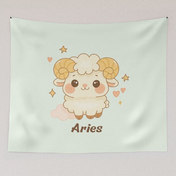 Item preview, Kawaii Aries zodiac sign  designed and sold by FatBirdie.